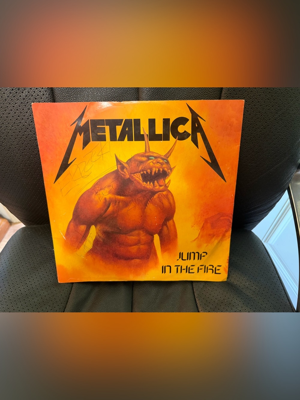 Metallica Jump in the Fire [[SIGNED]] Record Album